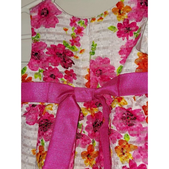 Girls American Princess 2 Pc Floral Party Dress Dress And Diaper Cover Size 6M - Picture 6 of 8